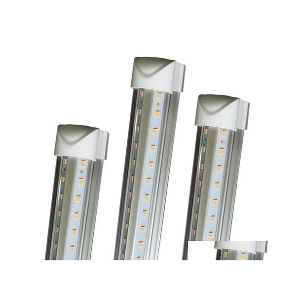 Tubos de LED Luzes de 8 p￩s de 8 p￩s de tubo VShape T8 Integra￧￣o Alto brilho 2 p￩s 3 p￩s 4 p￩s 5f