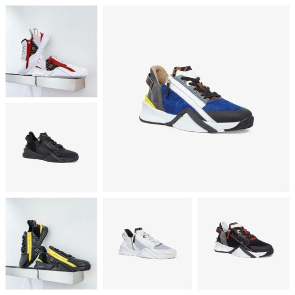 Neue Herren FLOWS Perfect Sneakers Schuhe Komfort Lässiger Herren-Sportschuh Reißverschluss Gummi Leichtes Skateboard Läufersohle Tech-Stoffe Outdoor-Trainer-Box