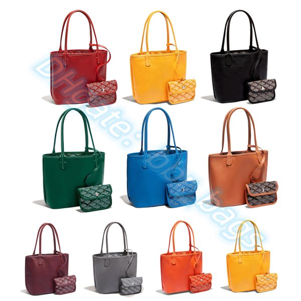 Mini bolsa de compras de fim de semana de couro genuíno luxos Anjou Designers bolsas dupla face moda praia bolsa de ombro bolsa transversal cidade com carteira bolsas de férias