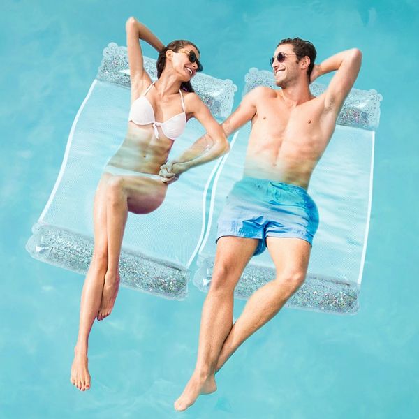 Aufblasbare Schwimmschläuche, 1/2 Stück, Wasser-Hängematte, Liegestuhl, aufblasbare schwimmende Schwimmmatratze, Meer-Schwimmring, Pool-Party-Spielzeug, Lounge-Bett zum Schwimmen, 230215