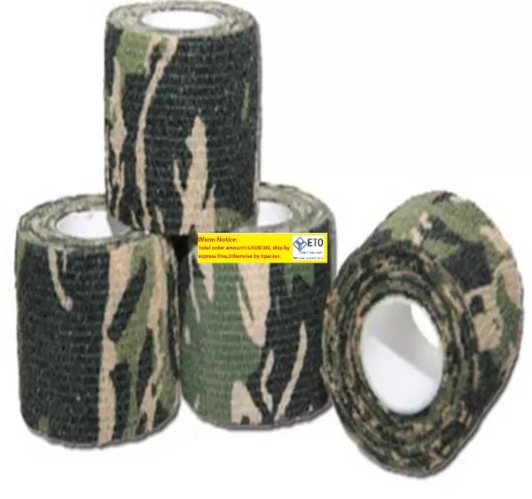 Misture a cor auto adesiva e elástica bandagem de bandagem camuflada rifle de caça de caça à camuflagem coesa fita coesa
