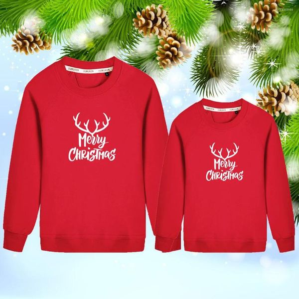 Moletons masculinos 2023 Christmas Elk Fluorescent luminoso unissex tops casual coat de outono manga longa cor sólida crianças moletom de moletom