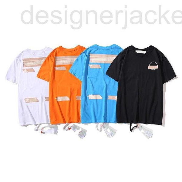 Herren-T-Shirts, langes Designer-T-Shirt für Männer, lose Sommer-T-Shirts von höchster Qualität, modische Pfeil-T-Shirts mit Kreuzgemälden in Schwarz, Weiß, Orange, Blau SNO8