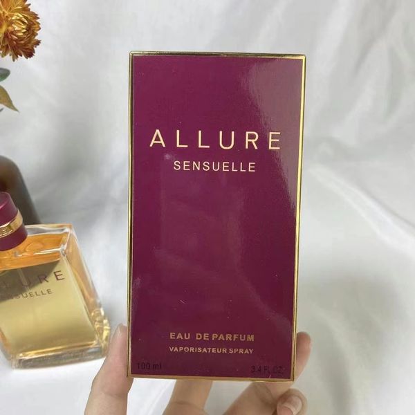 Sexy Parfüm-Duft für Frauen, Allure Sensuelle, 100 ml, 3,4 FL.OZ Eau de Parfum Spray, Duft Cologne Girl Sweety Fragrance, Anti-Transpirant-Deodorant