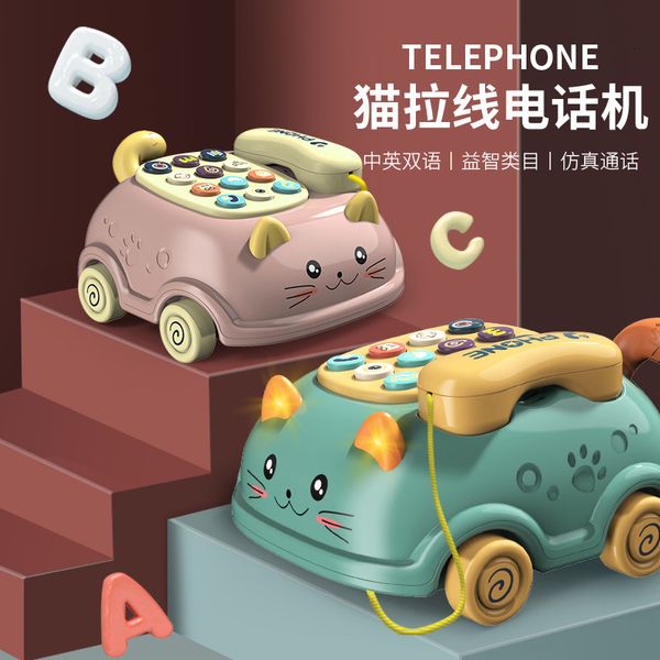 Batteria Percussioni Telefono multifunzionale per bambini Giocattoli per l'apprendimento Giocattolo per bambini Telefono bilingue Macchina per la storia Giocattoli educativi per bambini Regalo 230216