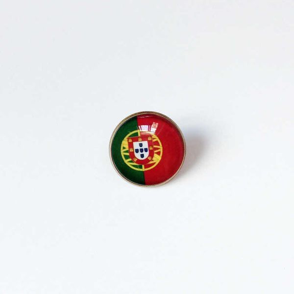 Partys Portugal Bandeira Nacional Broche do Mundo Broche de Broche de Broche de Broche de High Classe Decora￧￣o de Banquetes Decora￧￣o de Crist￣o de Metal Comemorativo de Crist￣o