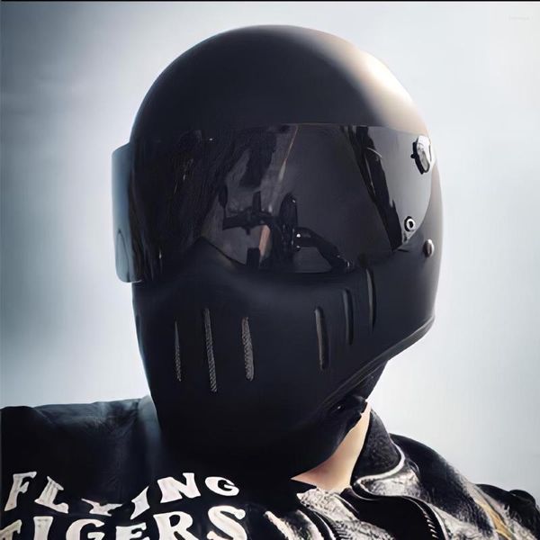 Caschi motociclisti Anime Knight Devil Punk Helmet Cappelli Motobiker Black Racing Protective Off Road Downhill Mountain for Men Women