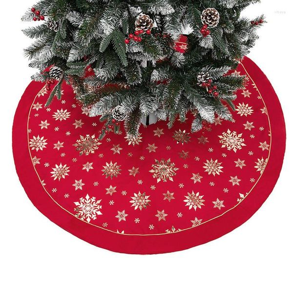 Noel dekorasyonları ağaç etek dekoratif üç kat pamuk beyaz önlük