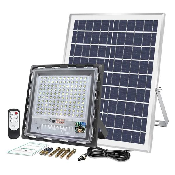 JD LED-Solar-Wandleuchten, Außenlampen, SMD3030, LED-Spot-Licht, 120 W, 200 W, 300 W, Aluminium, IP68, wasserdicht, Timer-Wandleuchte mit Fernbedienung