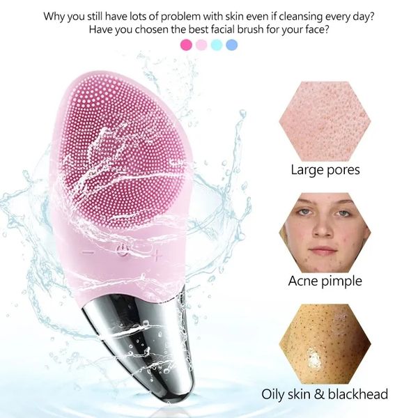 Очистка Инструменты водонепроницаемые мини -электрические силиконовые очищающие средства для лица и массажер для кожи очищающий лицевой лицевой лицевой лицевой
