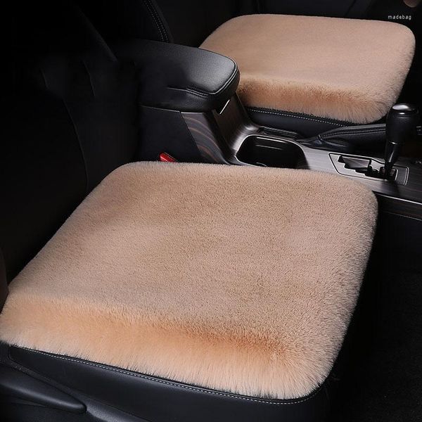 Kissen Automobil Winter Plüsch Dreiteiliges Set Allgemeine Autobezüge Sitzwärme Cojines Decorativos