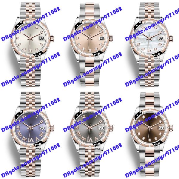 Hot Selling New Top Quality Women's Watch Asia 2813 Relógio mecânico automático 278341 31mm Purple Roman Dial