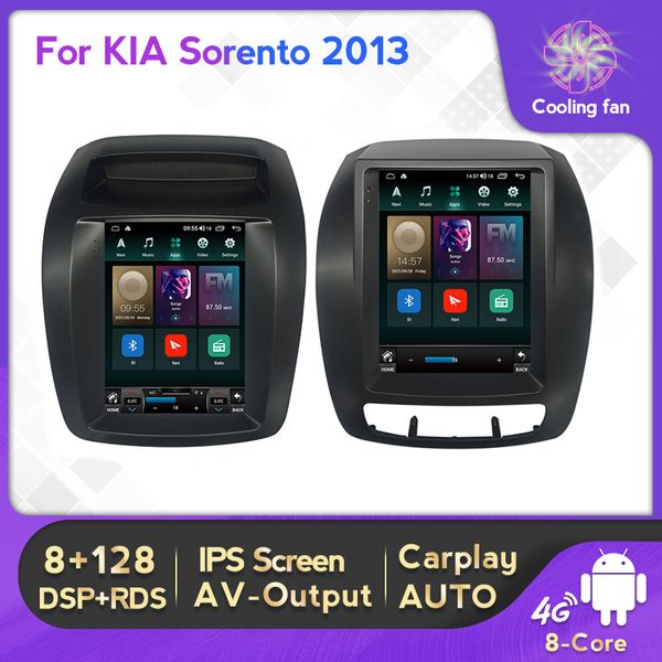 2 DIN Android 11 Player для автомобильного DVD -видео Tesla Car DVD для Kia Sorento 2013 2014 Multimedia GPS 2Din CarPlay Stereo Bt Bt