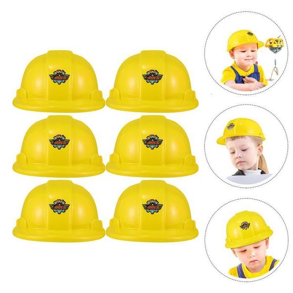 Ferramentas Oficinas de construção Vestido de construção Hats Festa Up Hat Fancy Kids Hard for Build Play Toys Builderskid Capacete 230216