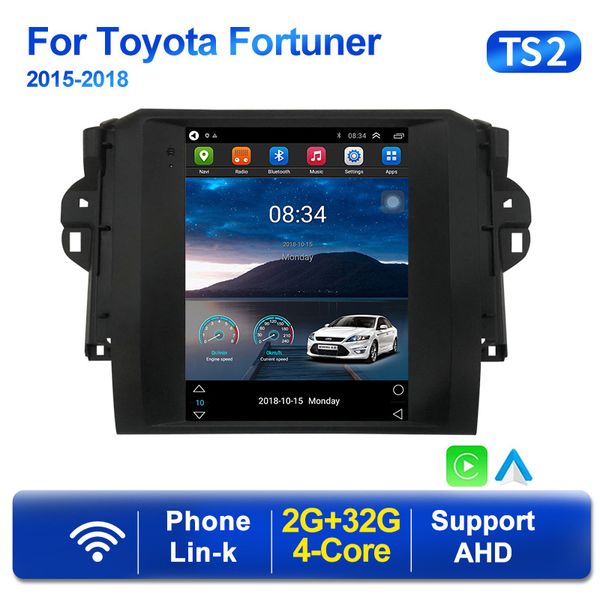 Carplay Android 11 Auto dvd Radio Video GPS Navigation-Player Stereo Für Toyota Fortuner 2 2015 2016 2017 2018 2019 2020 Tesla Stil