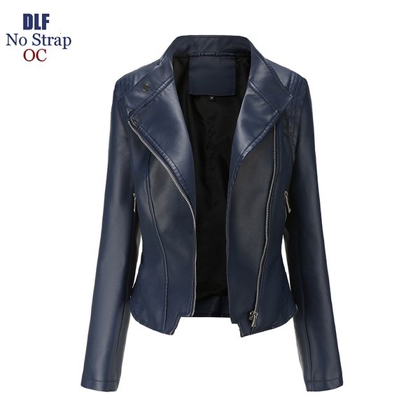 Blazer da donna OLOMM Old DLF 41N448 Giacca da donna in pelle PU Personalizzazione di alta qualità Cappotto corto slim fit Maniche lunghe Risvolto 230216