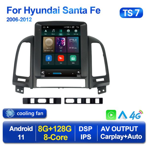 Android 11 DSP Auto Dvd Radio Multimidia Video Player di Navigazione GPS per Hyundai Santa Fe 2 2006-2012 2din Unità di Testa Carplay