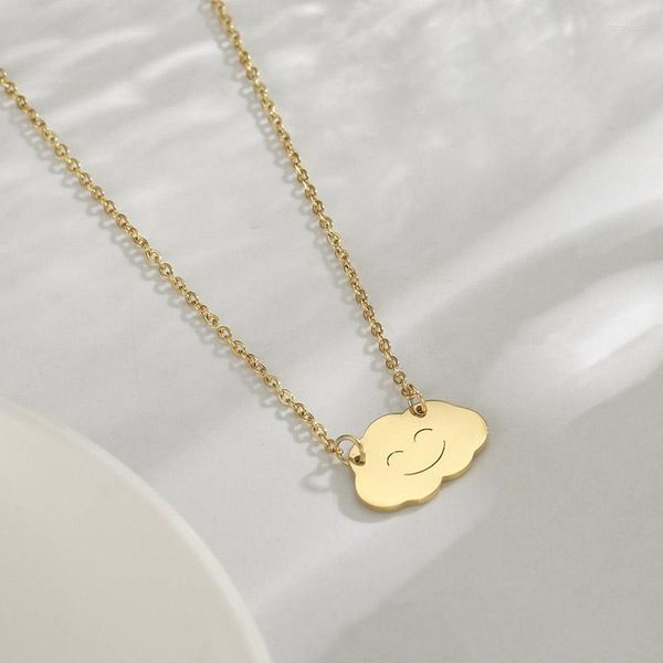 Подвесные ожерелья мечты простая улыбка облачное ожерелье для женских девушек ювелирные изделия подарки модные аксессуары ошейник de mujer