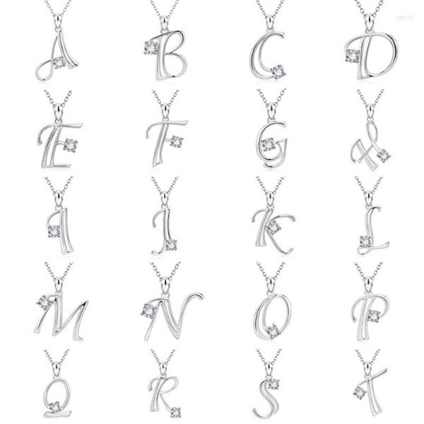 Anhänger Halsketten 26 Buchstaben A - Z Initiale M S C K Alphabet Charm Halskette für Frauen Sagen Sie meinen Namen Hochzeit Geburtstag Schmuck Dz103