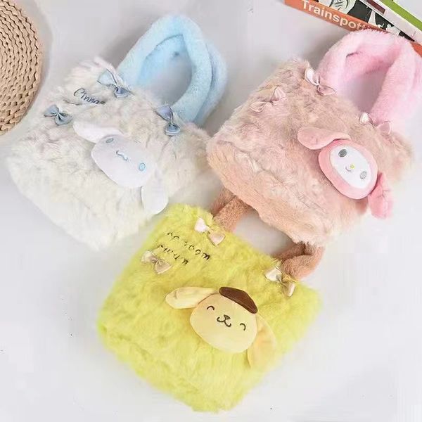 Cartoon Cartoon Rabbit Bolsa Backpachas de pel￺cia de pel￺cia bonecas bonecas meninas saco de maquiagem brinquedos de pel￺cia 3 estilos lt0007