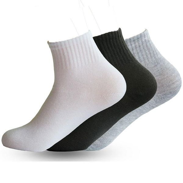 Calzini da uomo 2/3/4/5 paia Nero Grigio Bianco Corti da uomo Alta elasticità Girocollo lungo Calzino maschile traspirante Calcetines Hombre