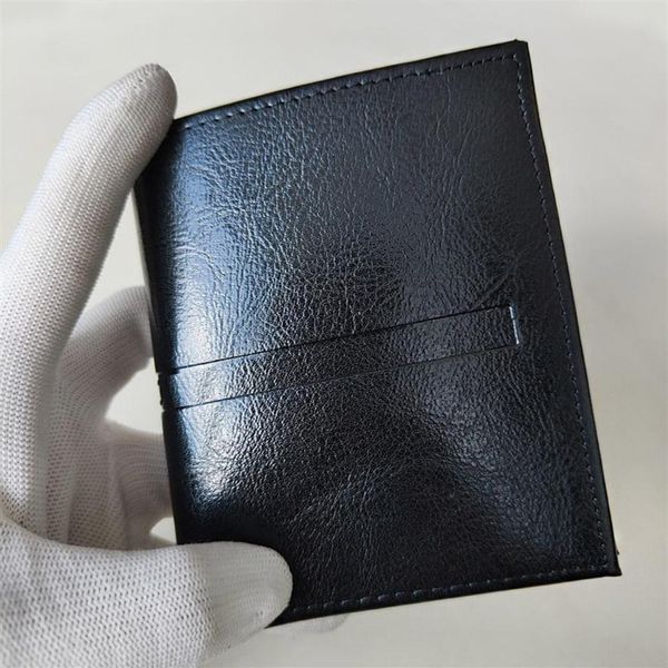 Portafoglio da uomo classico Porta carte di credito Fermasoldi portatile Portamonete da lavoro in pelle di alta qualità Borsa artigianale tedesca con B2531