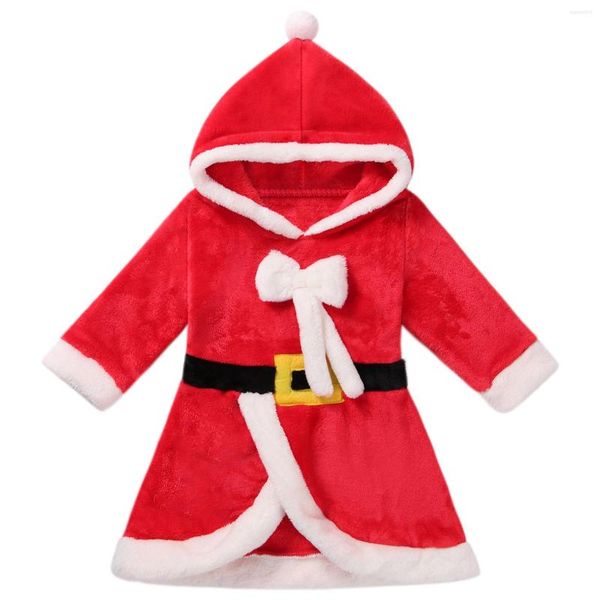 Vestidos de menina meninas vestido de natal vermelho crianças algodão papai noel traje infantil bebê natal ano veludo pano