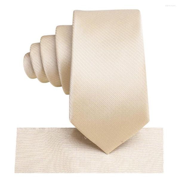 Laço gravata luxuoso designer de luxo champanhe mole de seda sólida para crianças Handky Child Cocondie de 120 cm de comprimento 6 cm de largura partida hi-tie hi-tie
