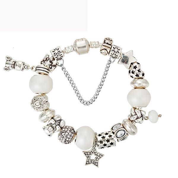 Braccialetti con ciondoli VIOVIA Mix Styles Perle di vetro di Murano europeo Charms in cristallo adatti Bracciale originale per gioielli da donna Pulserias 230215