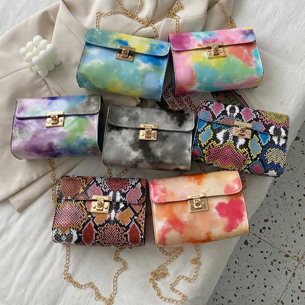 Bolsas de ombro okolive novas bolsas de mensagens de moda cor de arco -íris