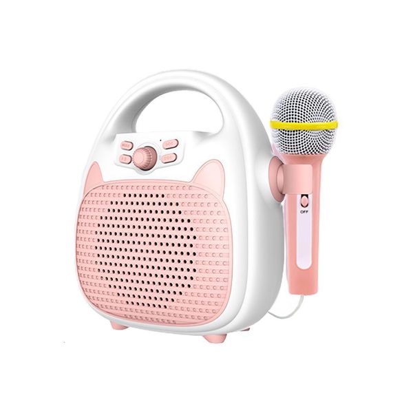 Batteria Percussioni Wireless Kid Singing Machine Microfono Karaoke 5.0 Giocattolo Suono LED Luce Regalo Forniture per feste Gioco educativo 230216