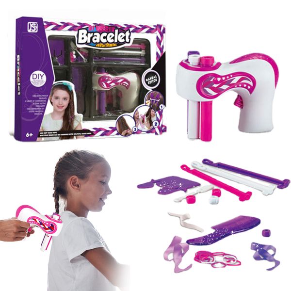 Beauty Fashion Elektrische DIY Haarwebmaschine Automatische Haarflechtwerkzeuge Twist Strickrolle Haarstyling Salon Spielzeug Für Mädchen Geburtstagsgeschenk 230216