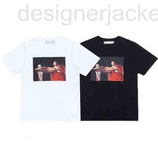 Camisetas masculinas designers mass camisetas de moda camisetas camisetas de luxo letra de pintura a óleo religiosa letra traseira tshirts roupas lotes lotes
