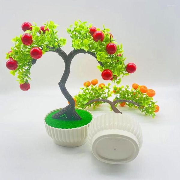 Fiori decorativi Simulazione Bonsai Delicata pianta artificiale Bellissimo albero da frutto