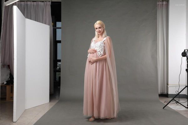 Brautjungfer Kleid Elegante Frauen Nacht Robe V-ausschnitt Nach Maß Applique Rennen Braut Nachtwäsche Party Mutterschaft Kleidung Morgenmantel