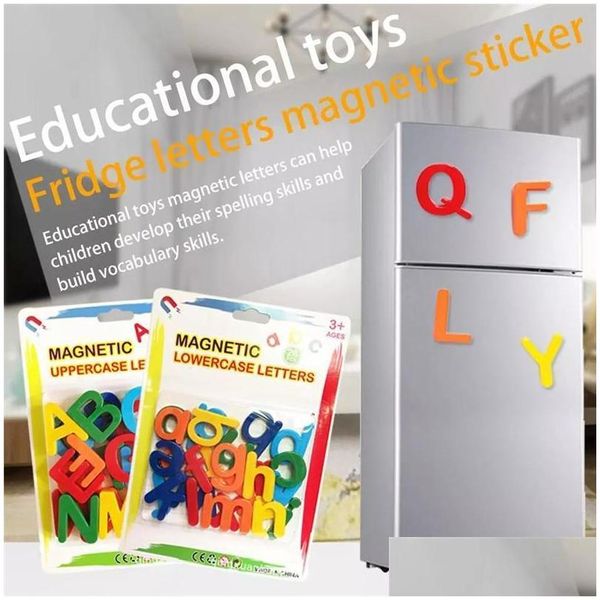 Matematik sayma süresi 26pcs eğitim oyuncakları matematik manyetik öğrenme alfabe harfleri plastik buzdolabı çıkartmaları toddlers çocuklar lea dhfoa