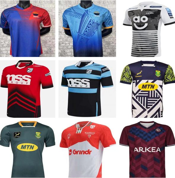 22 23 MOANA RUGBY JERSEY Maglia Sharks Sud Africa Glasgow Warriors Cardiff Blues TRAINING nero biarritz QUEENSLAND REDS 2022 Bordeaux Begles Bristol Bears