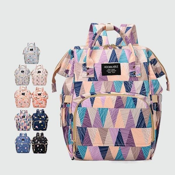 Backpack de fraldas Multifuncional bolsa de bebê elegante com meninas meninas de mercenidade de mercenidade para a mãe para mamãe pai