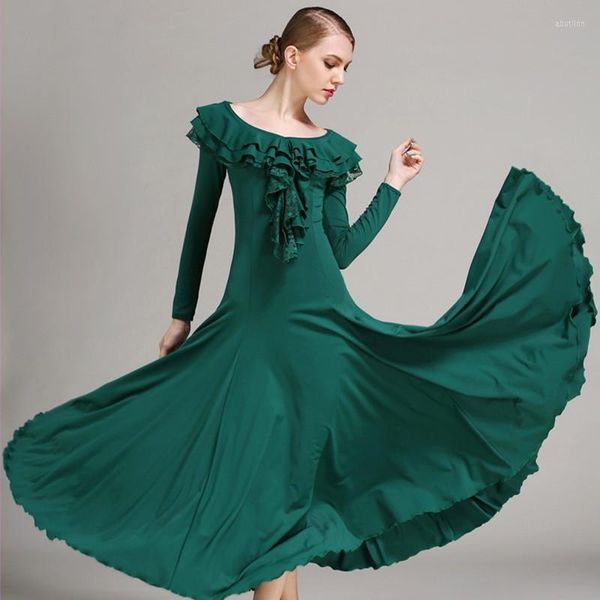 Vestido de salão de salão de mulheres do palco Flamenco Costumes da dança espanhola Tango Tango