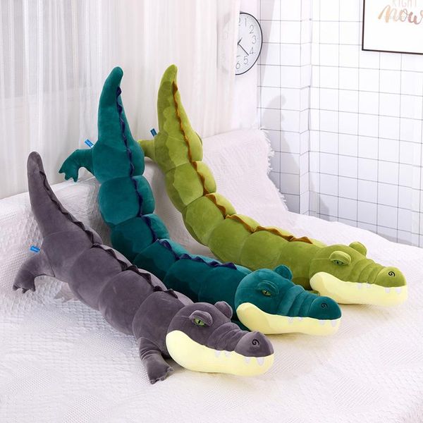 Simulação de travesseiro crocodilo luxuoso garoon longa dormindo super macio brinquedo de pelúcia travesseiros de almofada para crianças Presente de aniversário