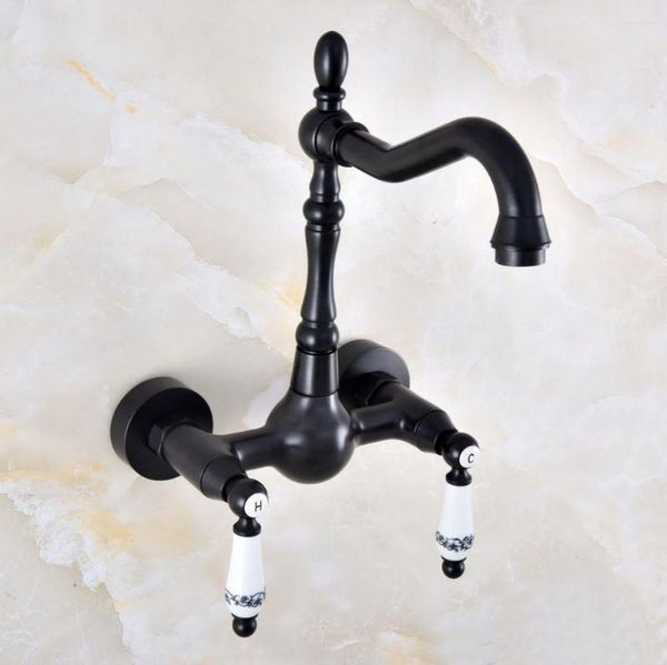 Torneiras de pia do banheiro Bronze Bronze Bronze Tap Spout Misturado Minf861