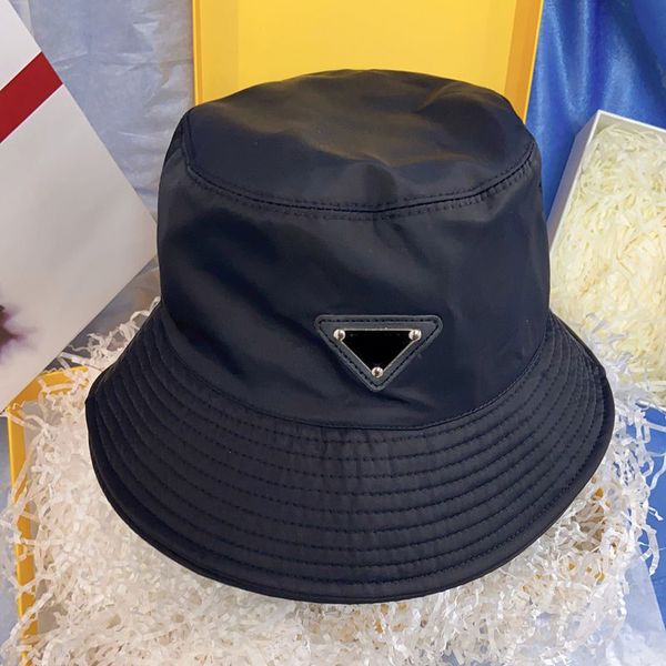 Chapéu de luxo para homens náilon triângulo designer casquette moda feminina lazer compras caminhada multicolorido quatro estações criativo clássico sol Bucket Hat