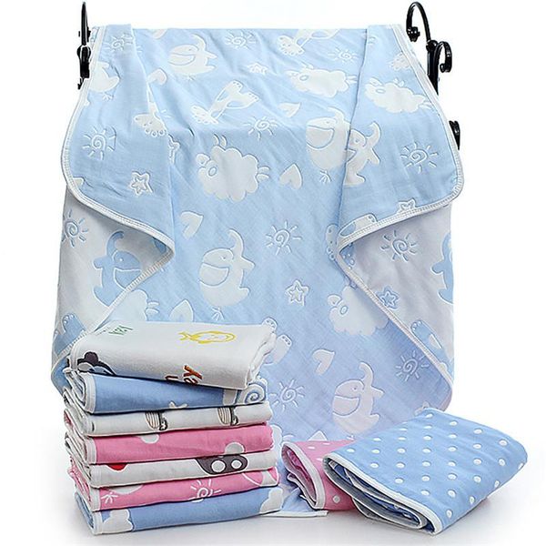 Handtuch-Abdeckung, Decke mit 6 Schichten Gaze, Bad, reine Baumwolle, Badezimmer, Strand, für Erwachsene, multifunktional