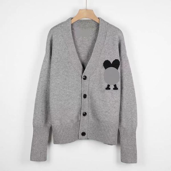 Designer-Pullover für Herren und Damen, 2023, neues Modell mit schwarzem Buchstaben, Liebe, Jacquard-Strickjacke mit Wendeärmeln und V-Ausschnitt
