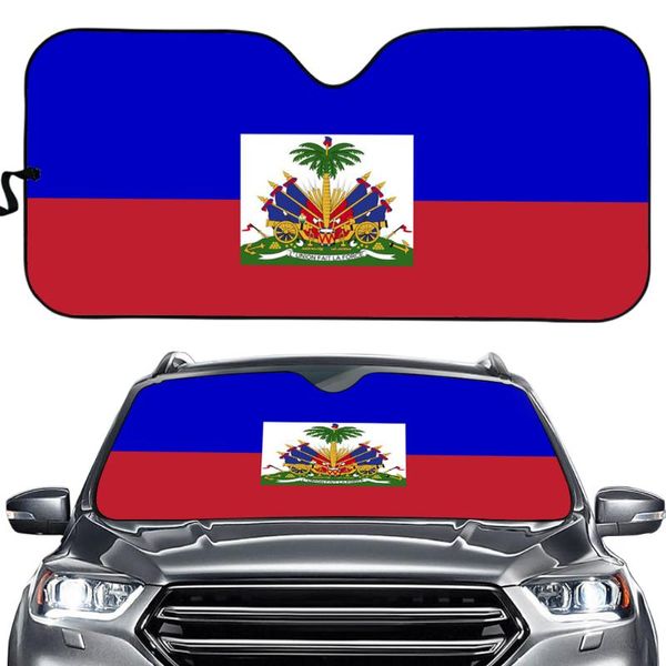 Sombra Haiti Nacional de bandeira nacional Carro Polador de pára -brisa de pára -brisa dobrável Visor dobrável