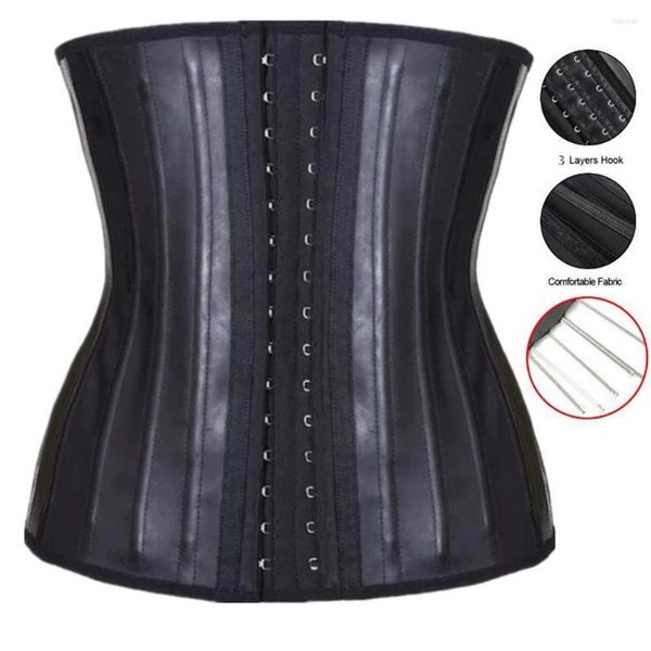 Shapers Women Women Corset 25-30 cm Treinador da cintura LONGLINE 3 GONGOS Straps Extensores Controle e Bustier