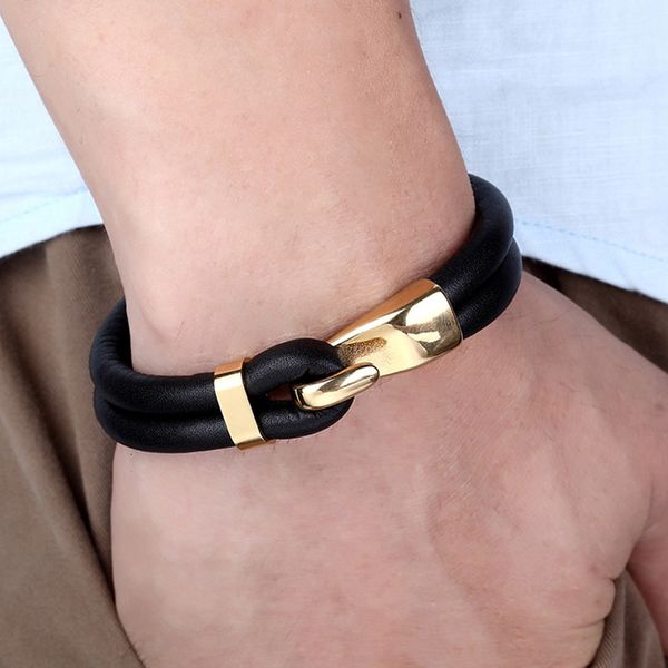 Bracelets de charme chegam a âncora de aço inoxidável para homens para homens, amantes do presente 230215