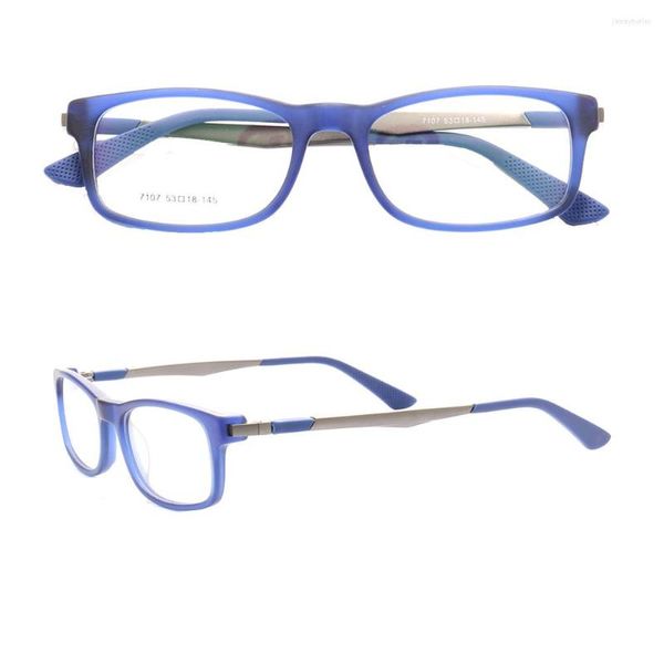 Sonnenbrillenrahmen für Damen, klassisch, rechteckig, Glas, Herren, quadratisch, Brillengestell, Business-Acetat, blau, optisch verschreibungspflichtige Brillen
