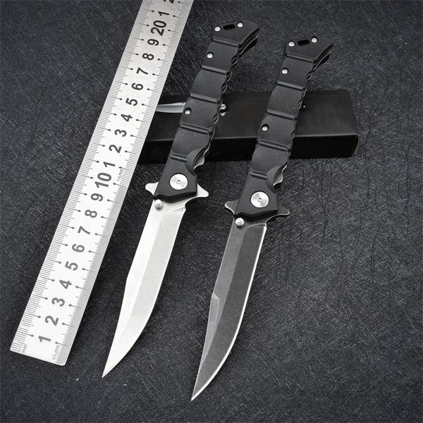 Hot C0215 20NQL Flipper Klappmesser 8Cr13Mov Schwarz / Weiß Stone Wash Klinge Nylon Plus Glasfasergriff Outdoor EDC Taschenmesser