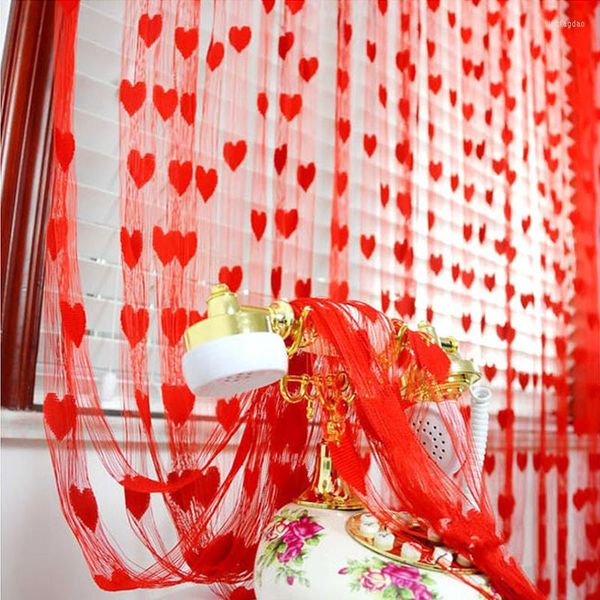 Занавеска роматические в форме сердца занавески для кисточки гостиной декорист декоративный свадебный декор панель 1x2m